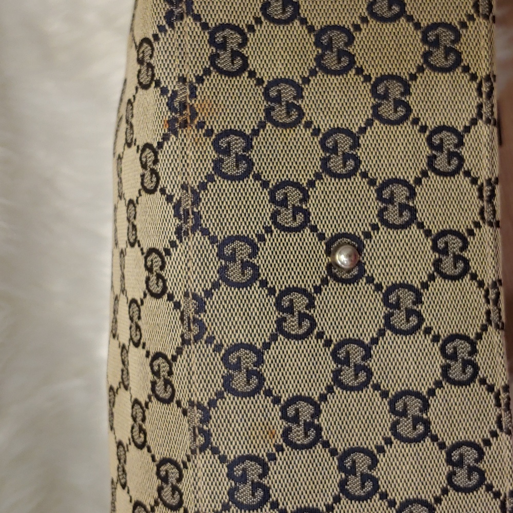 Authentic Gucci GG Monogram Supreme Sherry Web Pop Tote Bag - Picture 5 of 11